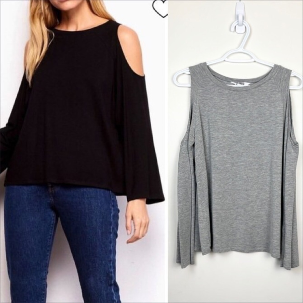 BB Dakota Cold Shoulder Bell Sleeve Shirt